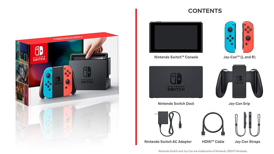 Consola Nintendo Switch - Edición Estándar - Importado - Neón Rojo/Azul